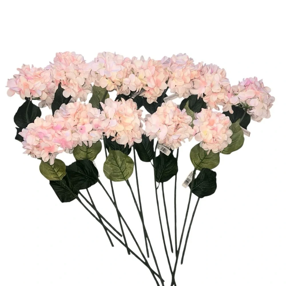 NWT Ashland Michael’s Blush Pink Ivory Faux Hydrangea Stem 12 Piece Wedding